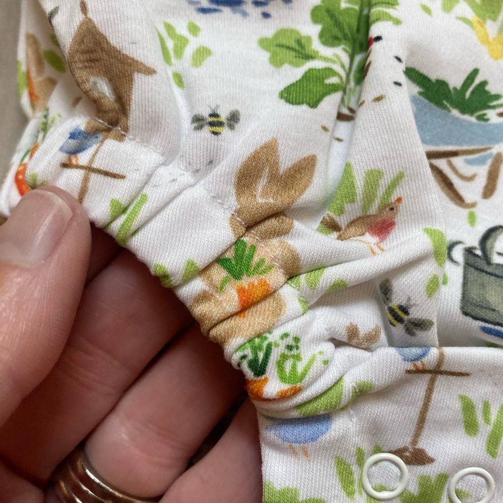 NWT The Proper Peony Baby Bunny Collared Pima Cotton Bubble Romper, size 3M - Picture 4 of 9